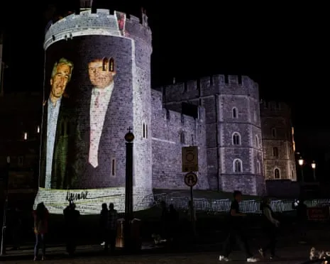 Four People Taken into Custody After Projections of Trump and Epstein Projected on Windsor Castle